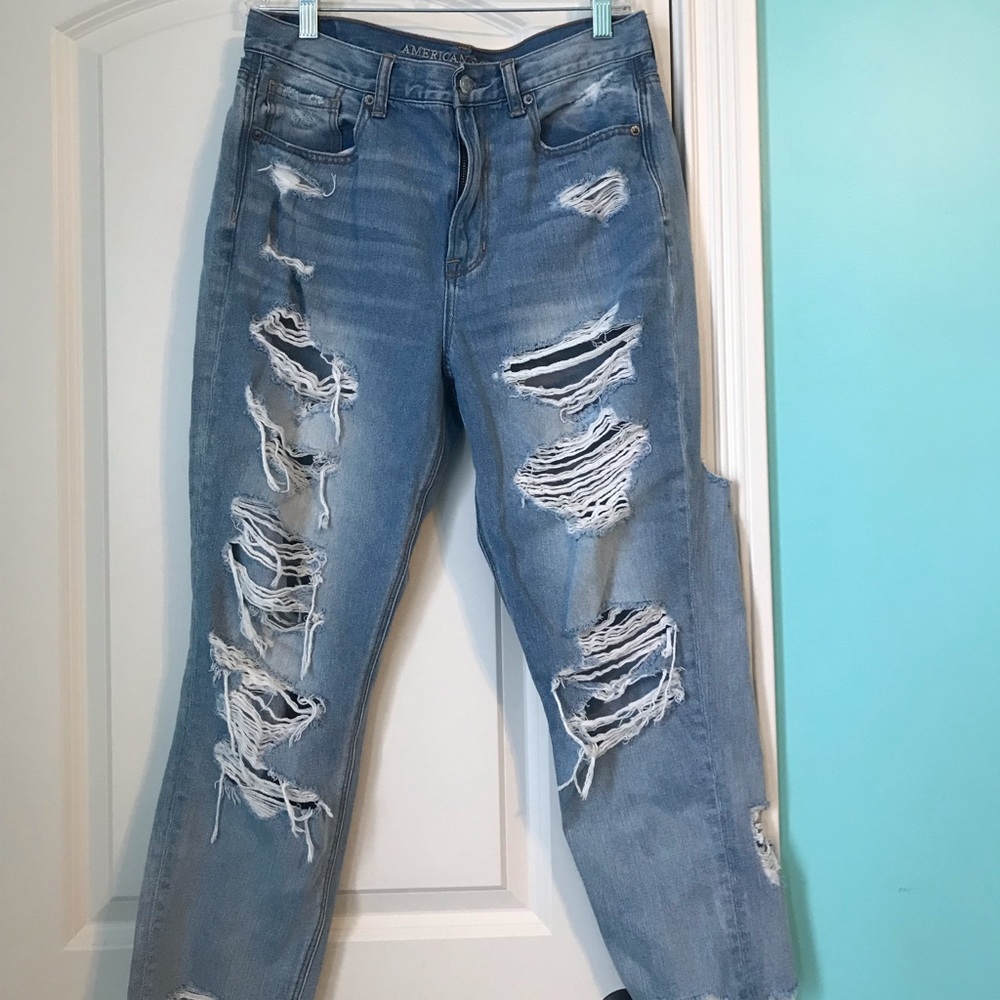 AE Ripped Mom Jeans